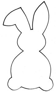 Szablon królika, dekoracja wielkanocny królik 